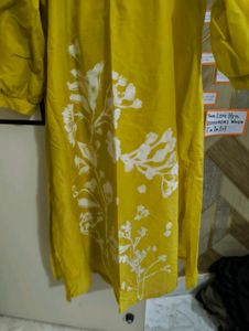 Yellow Floral Print Kurta
