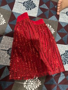 Sparkling Red Sequin Skirt