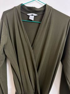 Olive Green Wrap Jumpsuit