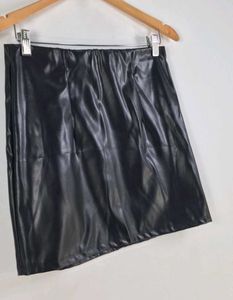 ASOS Black Faux Leather Mini Skirt