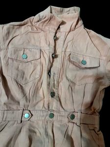Women's Short-Sleeve Utility Jumpsuit