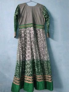 Beautiful Green Ombre Ethnic Gown