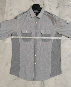 Men's Striped &amp; Gingham Patchwork Shirt