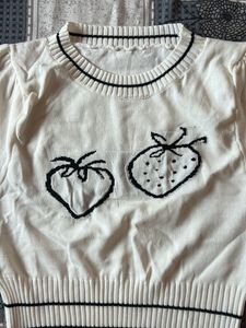 Cute Strawberry Knit Sweater