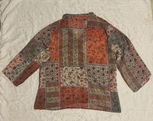 Boho Patchwork Print Top