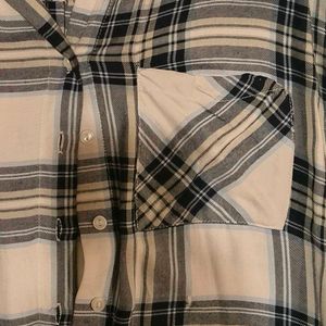 Plaid Tie-Front Top