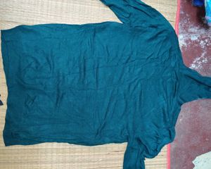 Teal Turtleneck Sweater