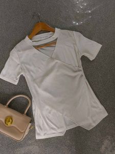 White Wrap Top