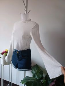Whimsical Bell Sleeves Top Mesh