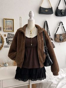 Cozy Brown Teddy Fleece Jacket