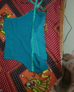Co-ord Set Blouse Top Bluish Green