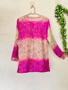 Beautiful Pink Ombre Kurta