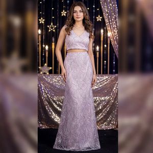 Cocktail Shiny Lehenga Set with Dupatta
