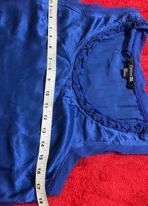 Royal Blue Satin Top