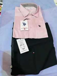 US Polo Shirt &amp; Armani Trousers Set