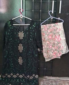 Elegant Black Kurta Set with Dupatta