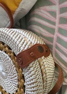 Boho Woven Round Crossbody Bag