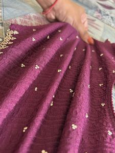 Purple Elegant Embroidered Blouse