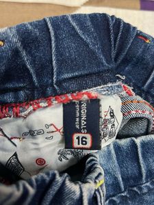 Kids' Graphic Sequin Denim Jeans with Drawstring