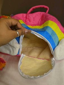 Rainbow Teddy Bear with Carrier