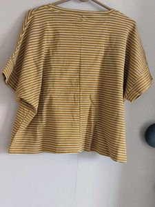 New Striped Bow Graphic T-Shirt