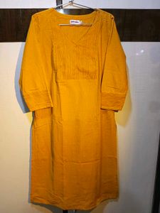 Fabindia Yellow Cotton Kurti