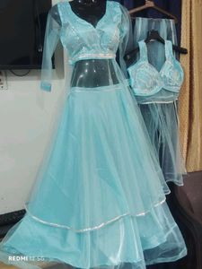 Stunning Sky Blue Lehenga for Sale