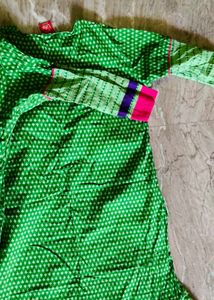 Green Embroidered Kurta