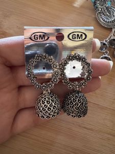 Boho Ethnic Jhumka Earrings Set