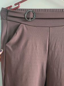 Stylish Flared Pants with Belt Detail