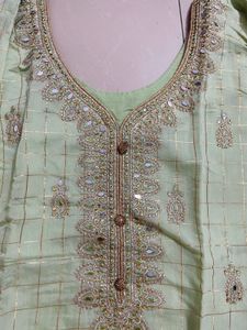 Mint Green Embroidered Salwar Kameez
