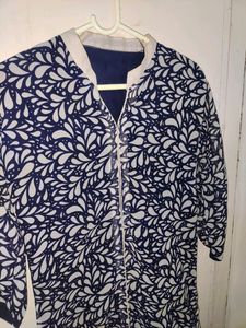 Printed Navy Blue Kurti