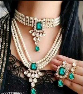 transparent beads Jewellery Set...