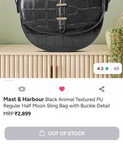 Mast &amp; Harbour Black Sling Bag