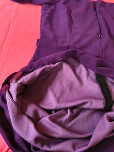 Purple Puff Sleeve Dress