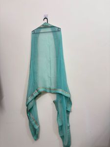 Embroidered Teal Palazzo Pants