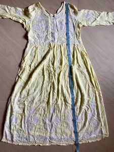 Elegant Yellow Chikankari Kurta Set