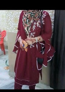 party wear Kurta Set with Embellishments