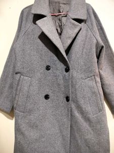 Gray Double-Breasted Coat