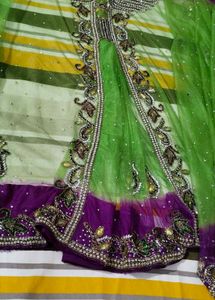 Heavy Stone Work Sari With Blouse