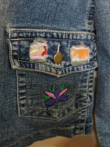 No Tag/Streachable Rugged Denim Blazer/Jacket