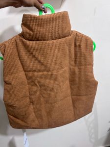 Quilted Brown Vest for women