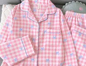 Cute Pink Gingham Pajama Set