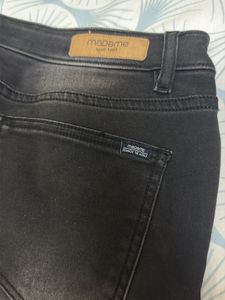 Stylish Black Lace-Up Jeans