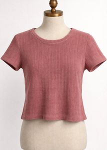 ZARA Ribbed/ Knit Short Sleeve Top