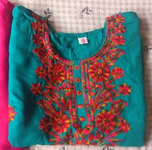 Vibrant Embroidered Kurta