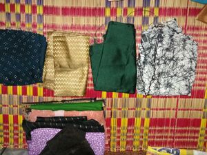 Assorted  blouse Fabric Pieces(17)