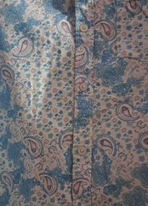 Men's Blue Paisley Print Shirt