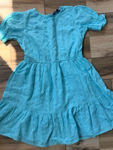 Charming Blue Eyelet Dress