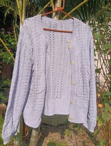 preety lavender cardigan
